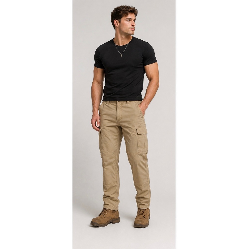 Propper Mens BDU Cargo Pants Khaki Ripstop Tactical Trousers Size Medium Regular